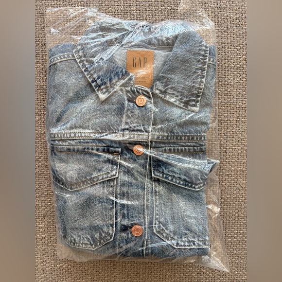 GAP Belted Tencel Blend Denim Jacket Small Tall Washwell NWT - Picture 13 of 13